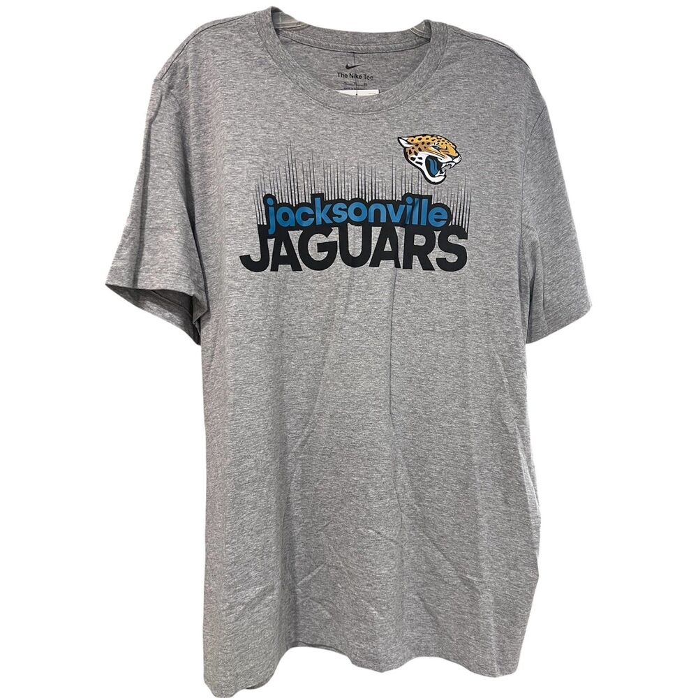 Nike Jacksonville Jaguars T Shirt Mens Extra Large XL Gray NFL Graphic NWT